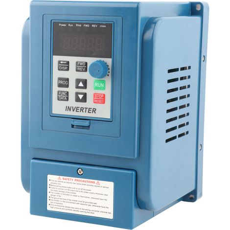 VFD (Variable Frequency Drive) Controlador de velocidad 380 VCA 3 A, 1 unidad, para motor trifásico de CA de 0,75 kW (1/5)