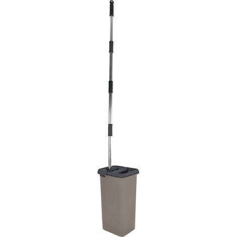 Balai & Seau "Compact" 7L Anthracite & Taupe