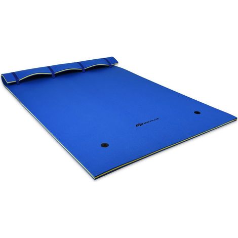 COSTWAY Alfombra Flotante, Tumbona de Agua, Alfombra Flotante no necesita inflar, Hamaca de Agua Cama de Agua Flotante, 270 x 180 x 3.5cm Azul (1/5)
