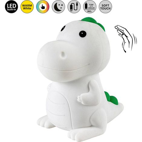 Lampada notte bimbi dinosauro LED RGB USB dimmer Rabalux (1/5)