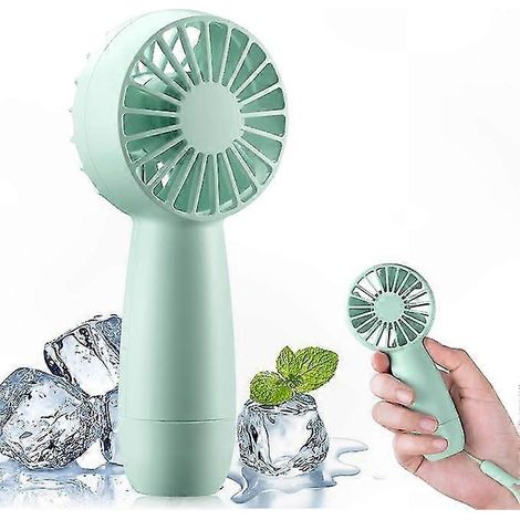 Mini ventilateur USB portable, 3 vitesses silencieux, rechargeable main, batterie longue durée, poche voyage maison (1/5)