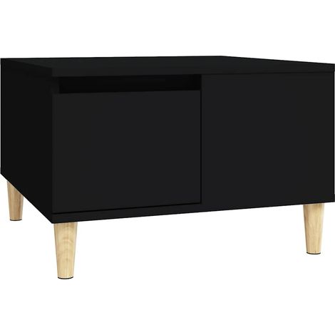 Mesa de centro madera contrachapada negro 55x55x36,5 cm vidaXL