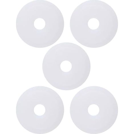 5 x Rondelles en silicone blanches pour robinet de chasse d'eau, rondelles transparentes OE AH0007100R compatibles avec robinets double commande 68 x 16 mm (1/5)