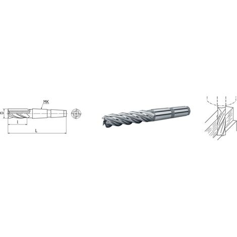 ELMAG HSS Co5-Schaftfräser mit Morsekegel DIN 845, Ø 18,0mm, MK 2 (lang) (1/2)