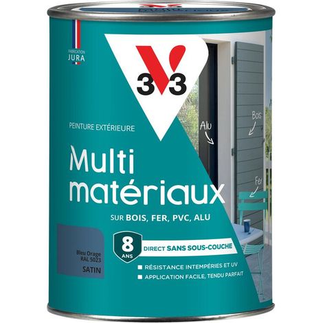 Peinture extérieure Multi-matériaux V33 Bleu orage RAL 5023 Satin 1,5L (1/5)