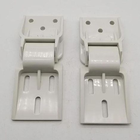 (3 fori) 2 pezzi cerniere universali verticali per congelatori di piccole dimensioni, kit cerniera universale con peso per coperchio porta congelatore (1/5)
