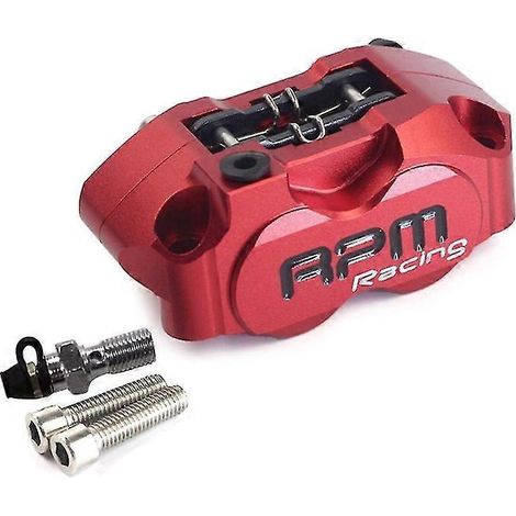 Étrier de frein radial RPM 82 mm pour moto, compatible avec disques de 200/220 mm (modifié) - Rouge (1/5)