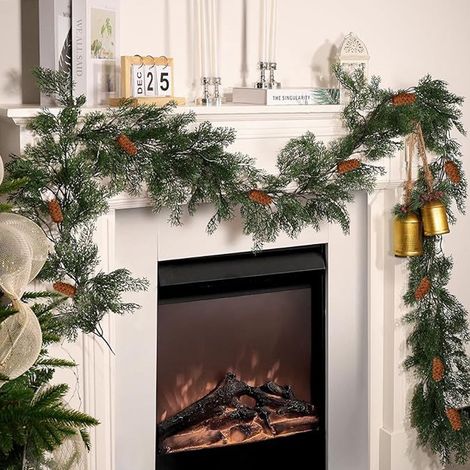 Guirlande De Noël En PVC - 200 Cm - Pour Décoration De Cheminée Table Et Porche - 1 Pièce (1/5)