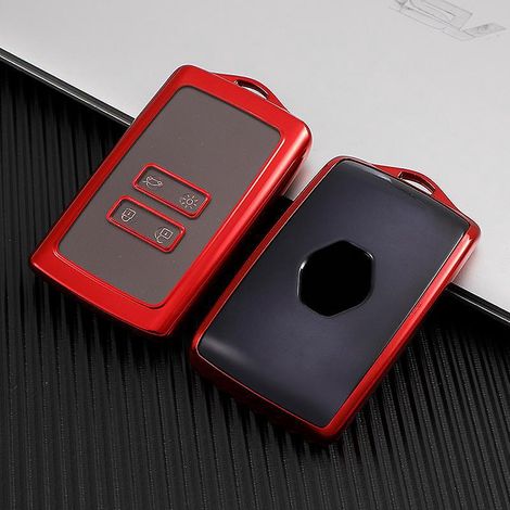 pack De Cls De Voiture Compatible Avec Les Boutons Dongfeng Renault Corvette (rouge), Porte-carte Renault, Porte-cls En Cuir Avec Petit Tournevis (1/5)