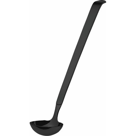Cuillère à vinaigrette Cuillère de buffet pour restauration Couverts de service Cuillère de service Acier inoxydable 18/10 Satiné Noir Longueur : 34,6 (1/4)