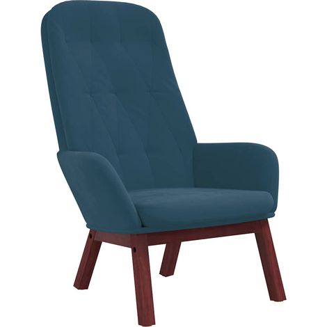 Maison Exclusive - Relaxsessel Blau Samt (1/5)