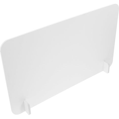 Paravent Blanc en PVC Bords Arrondis, Écran Séparateur de Bureau Facile à Installer et Résistant à l'usure, pour Restaurant et Salle à Manger (1/5)