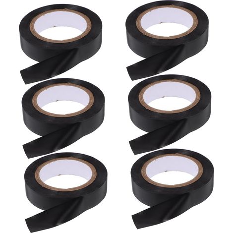 Luxshiny Cinta Aislante Pvc Negra Paquet de 6 unités, résistant à (1/5)