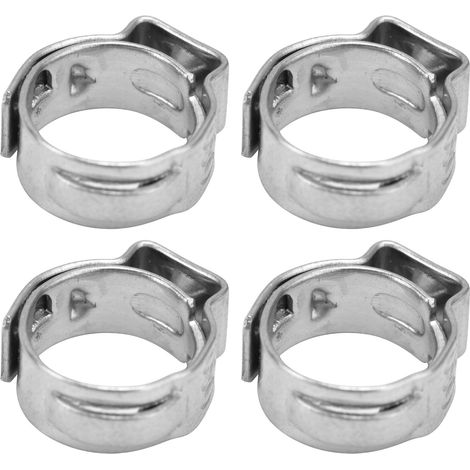 Lot de 20 colliers de serrage à double fil d'acier, très résistants à la corrosion, réglables, adaptés aux applications industrielles (10,3-12,8 mm).