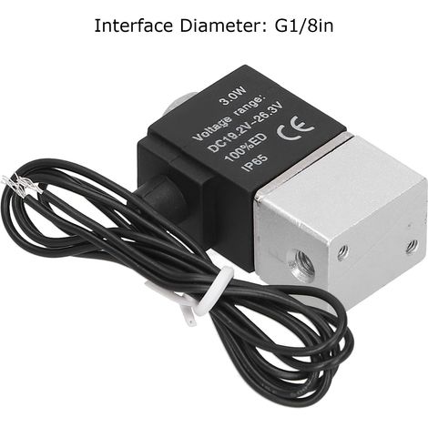 Electrovanne Pneumatique 2/2 G1/8 Alliage Aluminium, Haute Performance DC24V (1/5)