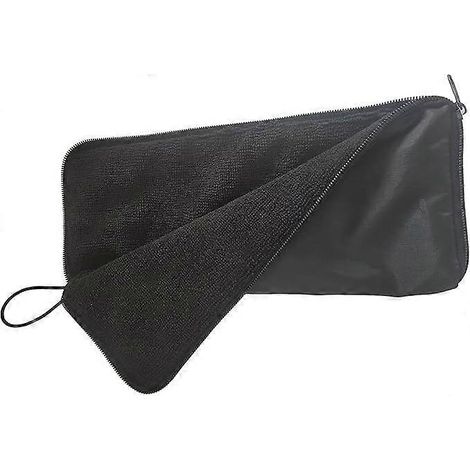 Sac pour parapluie pliable Sac de rangement extérieur en chenille avec fermeture éclair Sac de rangement ultra-absorbant à séchage rapide pour parapluie pliable, voiture, maison (1/5)