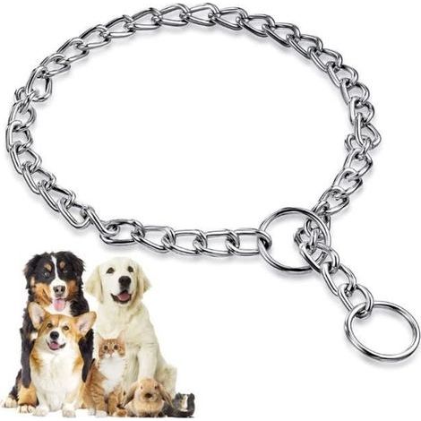 (Metall-)Hundehalsband – Metall – Edelstahl – 3 mm x 55 cm – Langlebig – Leicht zu kontrollieren (1/4)