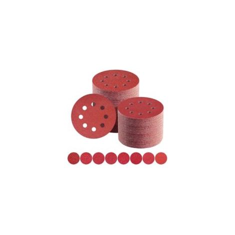 Disques Abrasifs 125mm Grain Mixte 40/60/80/100/120/150/180/240 Papier Poncer 80 Pièces 8 Trous Disque Poncage pour Ponceuse Excentrique - Crezuo (1/4)