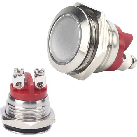 Indicateur LED 0,6 pouce, voyant lumineux, base ignifugée, étanche IP66, universel (blanc) (1/5)