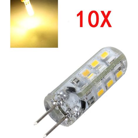 TrAdE Shop Traesio - Lampadine A Led Lampade Attacco G4 Smd 3014 Dc 12v Super Luminose Per Lampadari - -Bianco Caldo-3 Watt