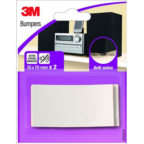 3M - 2 PARACOLPI ADESIVI ANTI RUMORE RETTANGOLARI 35x70mm (1/3)