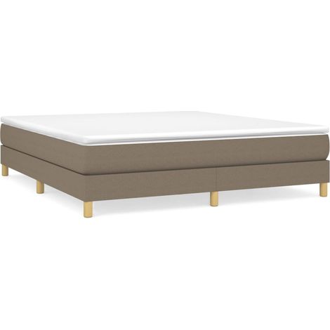 Maison Exclusive - Boxspringbettgestell Taupe 160x200 cm Stoff