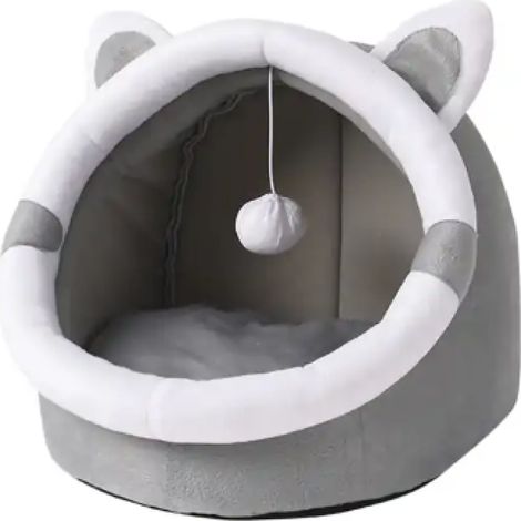 Paniers chats d'intérieur - Niche, tente ou cabane avec oreiller amovible et lavable - Pour chatons et petits chiens