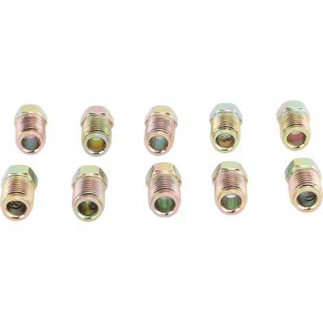 Bremsleitungsanschlüsse, 3/8-Zoll-Gewinde, 10 x 1 mm, metrischer Bördelanschluss für 3/16-Zoll-Rohre, 10 Stück (1/5)
