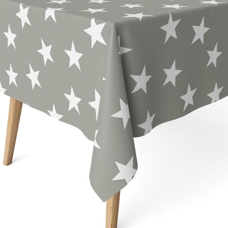 Nappe de Noël Tissu Anti-Taches Ronde 140 cm Polaire Gris (1/5)