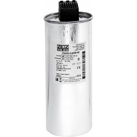 ZEZ-Silko-Kondensator 20 kvar 440 V Cn=3x109,61µF In=3x26,27A