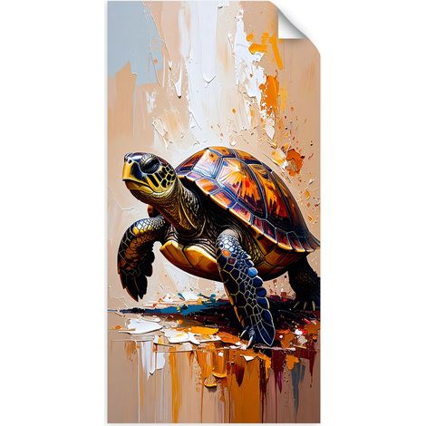 Selbstklebendes Poster – Wandsticker Schildkröte Meer Ozean Natur 50x100 cm (1/3)