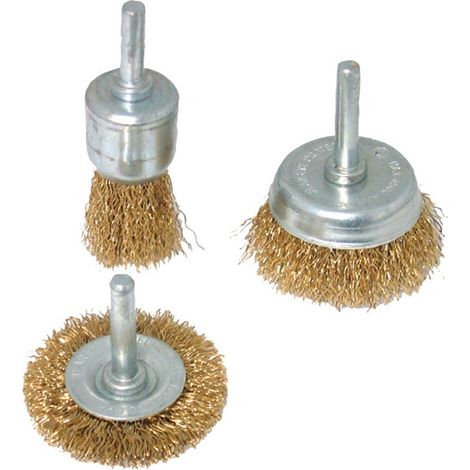 SILVERLINE Wire Wheel & Cup Brush Set 3pce