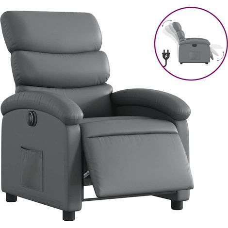 Maison Exclusive - Relaxsessel Elektrisch Grau Kunstleder