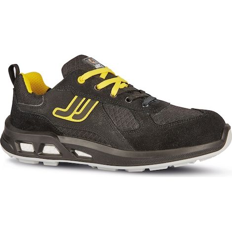 Jallatte – Chaussures de sécurité basses S1P homme 43 – Tige cuir velours respirant – Semelle antidérapante et anti-perforation – Confort anti-fatigue