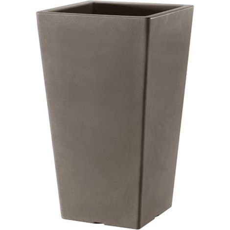 Vaso ''Essential Pasubio'' alto in plastica per fiori e piante da esterno e giardino -100 cm / Antracite (1/4)