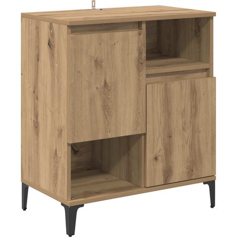 Aparador Roble artesanal 60 x 35 x 70 cm Madera de ingeniería vidaXL