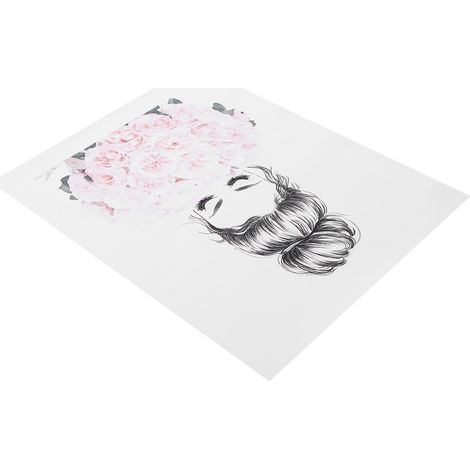 Peinture Toile Sans Cadre Rose Motif Beauté Déco Murale Salon Chambre Maison Art Tableau Élégant (1/5)