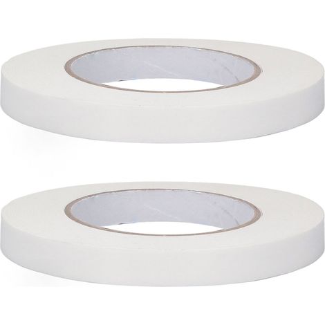 Ruban Adhésif Double Face 15mm x 50m, PE Étanche, Lot de 2, Fixation Résistante (1/5)