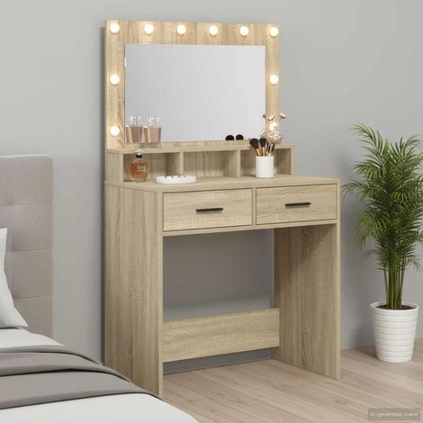 Table de Toilette Chêne Sonoma 79 x 41 x 135 cm (1/5)