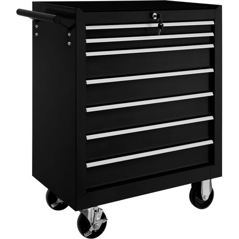 Carrello da officina con 7 cassetti nero 3408114