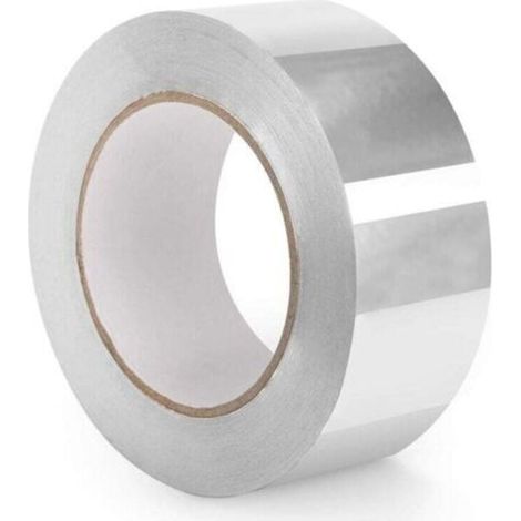 Ruban adhésif aluminium haute température – 5 cm × 50 m – ruban isolant thermique professionnel pour étanchéité des systèmes de ventilation, climatisation et chauffage (1/5)