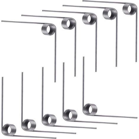 10 Pièces Ressort de Torsion, Ressort de Rappel, Diamètre du Fil 0,7mm, Diamètre Extérieur 5mm, 6 Tours, Angle 90°, Pour Réparations à Domicile-Chrom (1/5)