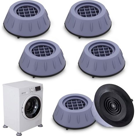 4er-Pack Waschmaschinen-Fußpolster, universelle Anti-Vibrations-Waschmaschinen-Fußpolster, rutschfeste Gummi-Fußpolster für Waschmaschine und Trockner