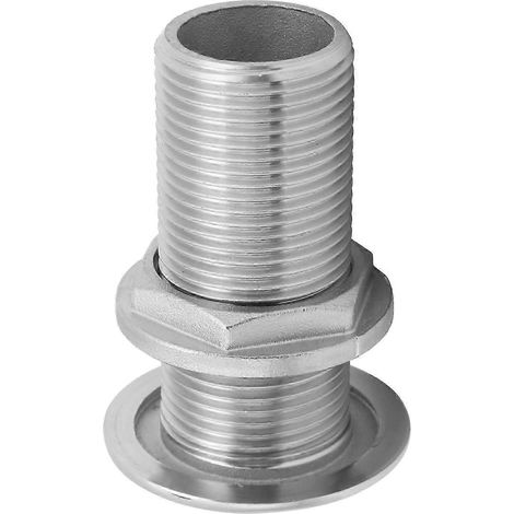 Raccord traversant en acier inoxydable MJS022, joint de sortie compatible avec les bateaux et les yachts, tuyau d'arrosage intelligent de 1 pouce. WHBYV (1/4)