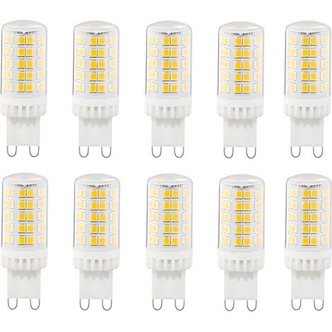 Ampoule LED G9, 7W équivalent à une ampoule halogène 70W, 700LM, blanc chaud 3000K, ampoule G9 à économie d'énergie non dimmable, pack de 10 (1/5)
