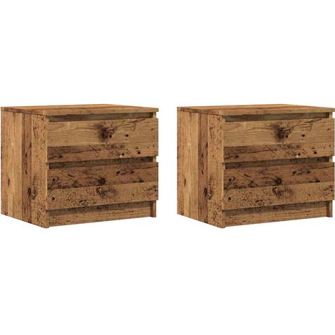 Maison Exclusive - Comodini 2 pz Legno Antico 50x40x43.5 cm in Legno Multistrato