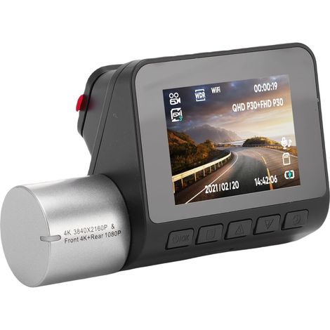4K 1080P QHD Double Catégorie de Tableau de Bord avec WiFi 5G, Nocturne G Boucle de Capteur Enregistrement de 170 ° Grand Angle de Voiture Arrière Avant de la Voiture Arrière, (1/5)