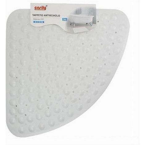 Cleafe - Tappeto In Pvc Antiscivolo Triangolare Bianco Vasca Bagno Doccia 50 X 70cm 79732 - (1/2)