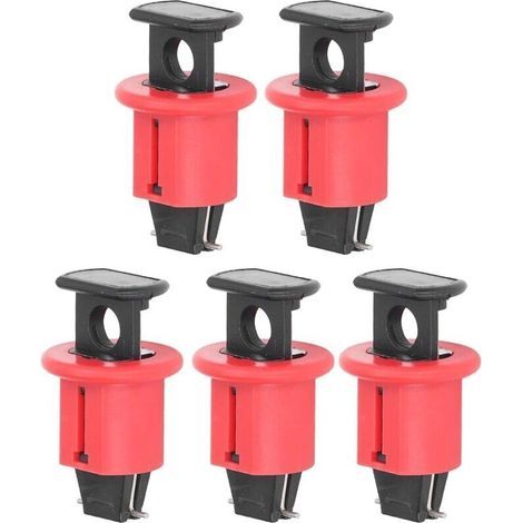 Dispositif de verrouillage de disjoncteur de qualité industrielle, mécanisme à bouton-poussoir standard avec brochage miniature pour disjoncteurs unipolaires (1/4)
