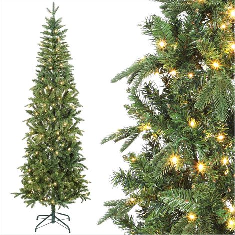 Sapin de Noël artificiel 210 cm avec 300 LED et branches vert (1/5)